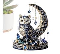 Genérico 3D Beaded Art Kits - Glass Beads | Animal DIY Beading Craft Needlework Kit | Beginner Celestial Moon Star Embroidery Pattern Set with Instructions Guide for Adults Hobbyists Home Decor