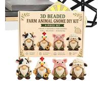 Genérico 3D Beaded Gnome Craft Kit - 3D Gnome Beading Kits | All-Inclu sive Bead Art Set with Guide - for Beginners Adults Enthusiasts Family Holiday Home Desk Bookshelf Mantel Decor