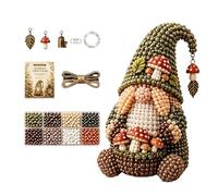 Genérico 3D Beaded Gnome DIY Craft Kit | Beginner-Friendly DIY Bead Art Set | Relaxing Handmade Creative Craft Kit For Kids & Adults | Holiday Home Desk & Shelf Decoration Materials Ķit