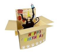 Genérico 3D Birthday Card Funny - Funny Happy Birthday Card 3D, Creative Pop Birthdayy Cards, Fun Greeting For Boy Girl Son Dad Mom Husband Wife Sister Women Men Friend Kids Adults Party Celebration