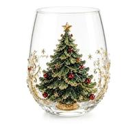 Genérico 3D Christmas Glass Art Cup，Christmas tree