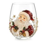 Genérico 3D Christmas Glass Art Cup，Santa Claus