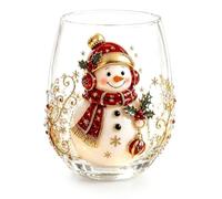 Genérico 3D Christmas Glass Art Cup，Snowman