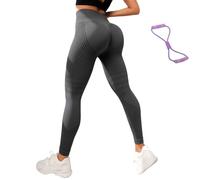 Genérico 3D Compression Leggings, High Waist Tummy Control Resistance Band Legging, Scrunch Butt Lift Sport Pant, Toned Leg & Buttock (E,XL)