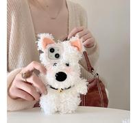 Genérico 3D Cute West Highland Dog Fluffy Plush Phone Case for iPhone, Fluffy Plush Phone Case for iPhone 17/16/15 Pro MAX, Cute Lovely Adorable Design (17pro,White)