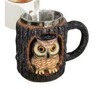 Genérico 3D De 11 Onzas - De Animales Con Agujero De Árbol, Recipiente De Bebidas De Cerámica Reutilizable, De Café O Té Para Viajes, Accesorio Decorativo De Rutina Matutina | Idea De Regalo Par