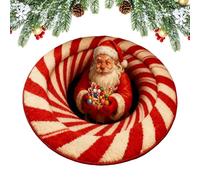 Genérico 3D Doormat Christmas | 60x60cm Soft Funny 3D Christmas Doormat Decor - Versatile Winter Kitchen Bath Floor Mat - Home Accessories For Entrance Shower Home Bedroom Living Room Floor