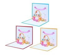 Genérico 3D Easter - Paper Sculpture Greeting Postcard, Holiday Spring Souvenir, Envelope Included Gift, Celebration | Charming For Wife Girlfriend Family Friends Easter Holiday Wishes
