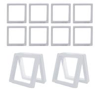 Genérico 3D Floating Frame for Jewelry - Set of 10 Clear Floating Jewelry Storage Boxes, Perfect for Bracelets Earrings Medals and Collectibles, Display and Organize Jewelries Small Items