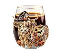 Genérico 3D Glassware 3D Cows Cup Stemless Wine Glasses 3.94x4.72 inches