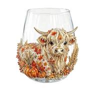 Genérico 3D Glassware 3D Cows Cup Stemless Wine Glasses 3.94x4.72 inches