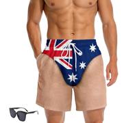 Genérico 3D Hairy Body Briefs Graphic Swim Trunks,Funny Leopard Print Fake Briefs Beach Shorts,Tropical Men Custom Patriotic Shorts