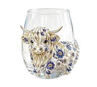 Genérico 3D Highland Cow Wine Glass 12cm Stemless Decor Cup For Farmhouse