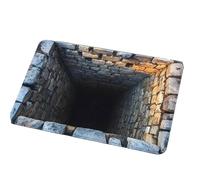 Genérico 3D Hole Rug, Outdoor Optical Trap Non-Slip 3D Rugs, Anti-Slip Backing Weather-Resistant, For Outdoor Patio, Yard, Deck, Pool Area & Indoor Entryway (#F,40 * 60cm)