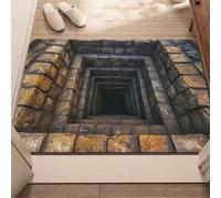 Genérico 3D Hole Rug, Vortex & Bottomless Hole Design Non-Slip Doormat, Test & Play with Your Dog or Cat, for Entrance, Living Room, Playroom, Office (#H,50 * 80 cm / 19.69 * 31.5 in)