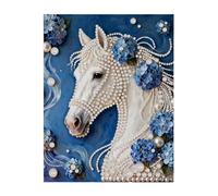 Genérico 3D Horse Pearl Painting Kit, Decorative Beaded Dot Art Set, Creative Craft for Home Décor, Birthday, Christmas, and Valentine, Perfect for Bookcase, Entryway, Living Room, and Bedroom