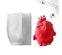 Genérico 3D Human Heart Cake Mold - Realistic Anatomical Silicone Mold | Easy Release Crafts Maker For Candle Casting, Muffin Cupcake Topper, Dessert Clay Soap Cement Resin Wax