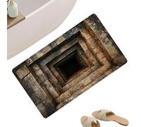 Genérico 3D Illusion Floor Mat, Soft Plush sin pestaña, Hole Design Front Floor Pad, Durable Material Build, Interior Outdoor Use for Kitchen, Bathroom, Bedroom, Front Door, Shower, Apartment Home