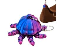 Genérico 3d Jellyfish Keychain, Flexible Joint Wallet Ornament, Compact Charm with Bendable Tentacles, Portable Resin Keychain Accessory, Backpack Pendant with Design, Travel Charm for Students Bags