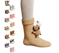 Genérico 3D Knit Animal Socks, 2026 Animal Socks Hand Crocheted, Funny Novelty Christmas Floor Sock, Warm Embrace