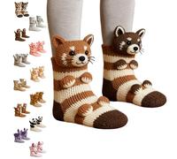 Genérico 3D Knit Animal Socks, 2026 Animal Socks Hand Crocheted, Funny Novelty Christmas Floor Sock, Warm Embrace