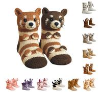 Genérico 3D Knit Animal Socks, 2026 New Novelty Floor Sock for Christmas, Cute Novelty Animal Socks, Double Layer Hand Crochet Knit Sock, Designs for Men & Women