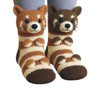 Genérico 3D Knit Animal Socks, Animal Socks Hand Crocheted, Cozy Cute Floor Sock, Winter Warm Floor Sock, for Girls & Women (10)