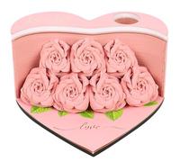 Genérico 3D Memo Pad Art, 156 Sheets Flower Notepad, 4.13x3.94x2.17 inches Love Shape Paper Carving, Creative Non-Sticky Notes, Decorative Craft Stationery, Perfect for Home Desk Card Scrapbooking