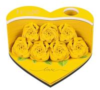 Genérico 3D Memo Pad Art, 156 Sheets Flower Notepad, 4.13x3.94x2.17 inches Love Shape Paper Carving, Creative Non-Sticky Notes, Decorative Craft Stationery, Perfect for Home Desk Card Scrapbooking