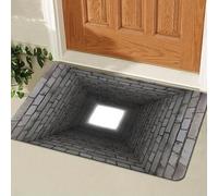 Genérico 3D Optical Illusion Door Mat,Vortex and Bottomless Hole Design Funny Entryway Rug,Ground Crack Trap Optical Illusion Rug,Thick Absorbent Non Slip Washable Mats for Kitchen,Bathroom,Stairs