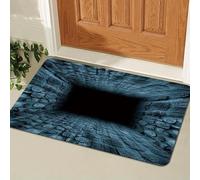 Genérico 3D Optical Illusion Door Mat,Vortex and Bottomless Hole Design Funny Entryway Rug,Ground Crack Trap Optical Illusion Rug,Thick Absorbent Non Slip Washable Mats for Kitchen,Bathroom,Stairs