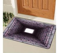 Genérico 3D Optical Illusion Door Mat,Vortex and Bottomless Hole Design Funny Entryway Rug,Ground Crack Trap Optical Illusion Rug,Thick Absorbent Non Slip Washable Mats for Kitchen,Bathroom,Stairs
