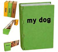 Genérico 3D-Printable Sliding Photo Album, The Memory Cascade: Hold 12 Standard 6×5” Photos Memory Book with Magnetic Closure, Expandable Yearly Photo Holder for Family Wedding Travel (Green, Dog)