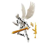 Genérico 3D Printed Action Figure - Joint Movable Robot Statue | 5.4-Inch Full Body Mobile Robot Playset, Durable 3D Printed Desktop Decoration and Collectible Figure For Kids, Fans