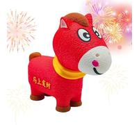 Genérico 3D Printed Animal - New Year Decor Rotatable Mouth, 2026 Year of Horse Sculpture, Smiling Figurine | Creative Rotating Expression Toy For Desk Home Office Birthday Kids Adult Boys