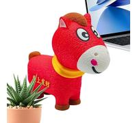 Genérico 3d Printed Animal, New Year Statue, Collectible Model Figure, Rotatable Mouth Design, 2026 Year Horse, Desk Home Ornament, Office Birthday Decoration for Kids Adult Boys Girls