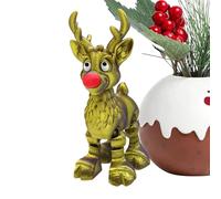 Genérico 3D Printed Animals - Christmas Reindeer Model with Flexible Joints, Desktop Figure for Photography, Bookcase, Study, Bedside, Bedroom, Living Room, Home Office, Ideal for Craft Lovers