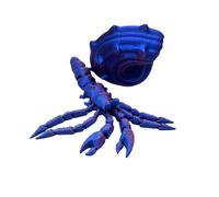 Genérico 3D Printed Articulated Hermit Crab - Flexible Marine Figure, Movable Joint Sculpture, Detailed Creature Delivering Sensory Relaxation Benefits, Creative Fidget Ornament For Desk Decoration