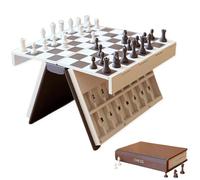 Genérico 3D Printed Chess Book,Portable Compact Books Design Folding Board Game,Auto-Aligning Magnetic Chess Box Set,for Home or Office Display Decorative Gift