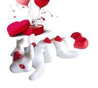 Genérico 3D Printed Dragon - Collectible Figurine with Flexible Joints, Heart Design | 3D Printed Dragon Fidget Toy for Valentine’s Day, Home, Office Display, Friends, Easter, Kids, Desk Decor, Gift