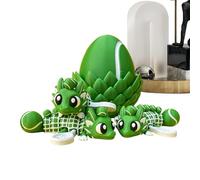 Genérico 3D Printed Dragon Egg, Dragon Toy Inside Egg, Articulated Flexible Movable Figurine Surprise Concept, Decorative Animal Model for Kids Teens Adults Home Office Display, 3.94 Inches