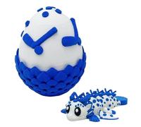 Genérico 3D Printed Dragon Egg - Fantasy Hatchling for Stress Relief Play | PLA Polymer Articulated Shell with Bendable Creature, Fidget Sculpture for Mechanism Desk Decor Office Travel Gift