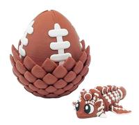 Genérico 3D Printed Dragon Egg - Fantasy Hatchling for Stress Relief Play | PLA Polymer Articulated Shell with Bendable Creature, Fidget Sculpture for Mechanism Desk Decor Office Travel Gift