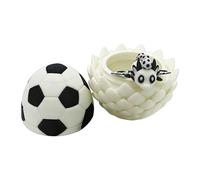 Genérico 3D Printed Dragon Egg, fútbol Design Fantasy Shelf Ornament with Detailed Texture and Decorative Hollow Core Display Piece, Easter Dragon Egg Collectible for Kids Teen Classroom Home Shelf