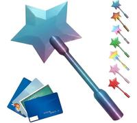 Genérico 3D Printed Fairy Wand Card Holder,3D Printed Wand Taps To Pay,Magic Contactless Payment Holder Taps, Contactless Payment Cards Holder for Teens Adults Cosplay Magicians Performers (Blue)