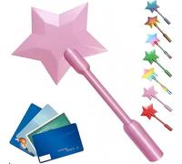 Genérico 3D Printed Fairy Wand Card Holder,3D Printed Wand Taps To Pay,Magic Contactless Payment Holder Taps, Contactless Payment Cards Holder for Teens Adults Cosplay Magicians Performers (Pink)