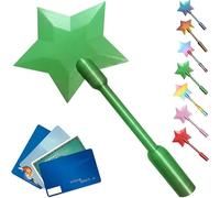 Genérico 3D Printed Fairy Wand Card Holder,3D Printed Wand Taps To Pay,Magic Contactless Payment Holder Taps, Contactless Payment Cards Holder for Teens Adults Cosplay Magicians Performers (Green)