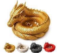 Genérico 3D Printed Fantasy Dragon Catchall,Gothic Dragon Shaped Jewelry Key Bowl Tray,Medieval Aesthetic Valet Storage Tray,for Home Office Room Bedside Desk Organizer Decor