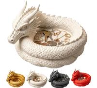 Genérico 3D Printed Fantasy Dragon Catchall,Gothic Dragon Shaped Jewelry Key Bowl Tray,Medieval Aesthetic Valet Storage Tray,for Home Office Room Bedside Desk Organizer Decor