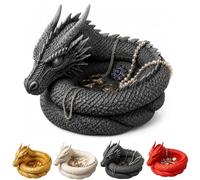 Genérico 3D Printed Fantasy Dragon Catchall,Gothic Dragon Shaped Jewelry Key Bowl Tray,Medieval Aesthetic Valet Storage Tray,for Home Office Room Bedside Desk Organizer Decor